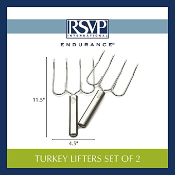 Stainless Steel Turkey Lifters for Effortless Cooking