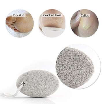 Natural Pumice Stone for Feet 2 PCS, PHOGARY Lava Pedicure Tools Hard Skin Callus Remover for Feet and Hands - Natural Foot File Exfoliation to Remove Dead Skin