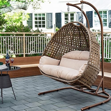 JOYBASE 2-Person Hanging Chair with Stand for Indoor and Outdoor