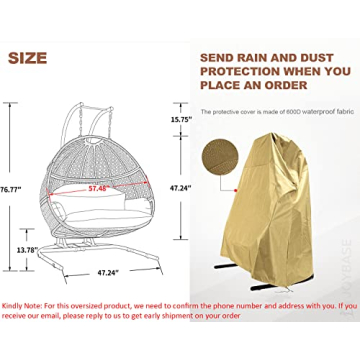 JOYBASE 2-Person Hanging Chair with Stand for Indoor and Outdoor