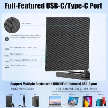 KEFEYA 14'' Triple Monitor Extender Portable Plug & Play