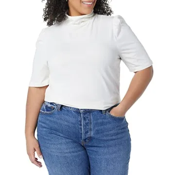Comfortable Amazon Essentials Puff Sleeve Turtleneck