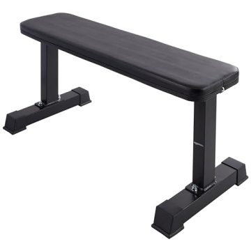AmazonBasics Flat Weight Bench - Durable Home Gym Equipment