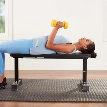 AmazonBasics Flat Weight Bench - Durable Home Gym Equipment
