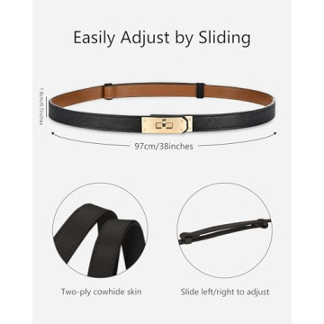 Buy ANHAISHUILV Women's Adjustable Skinny Leather Belt