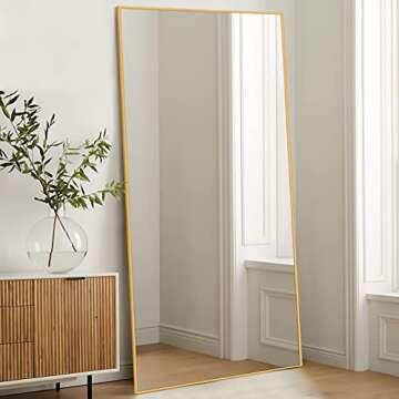 NeuType 69"x32" Large Full Length Mirror Bedroom Mirror Rectangle Wall-Mounted Mirror Hanging or Lea...