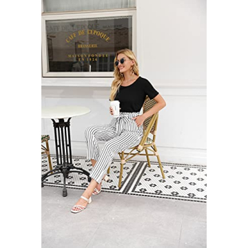 Stylish Women’s Casual Cropped High Waist Pants