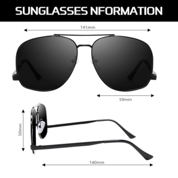 GUVIVI Oversized Aviator Sunglasses for All