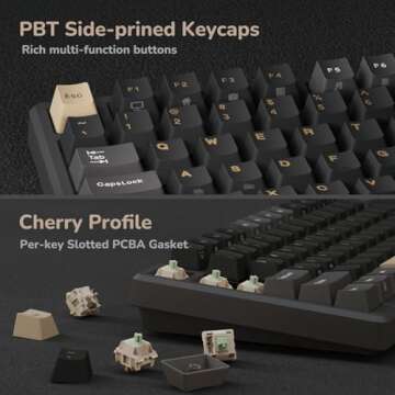 RK ROYAL KLUDGE M75 Wireless Mechanical Keyboard