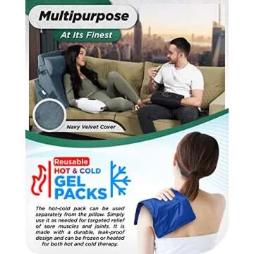 Lunix Orthopedic Wedge Pillow Set for Pain Relief