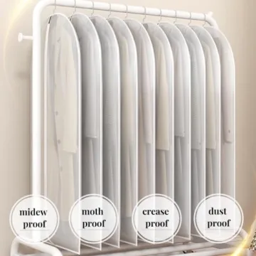 Maylmc 20 Pack Clear Garment Bags for Hanging Clothes Storage