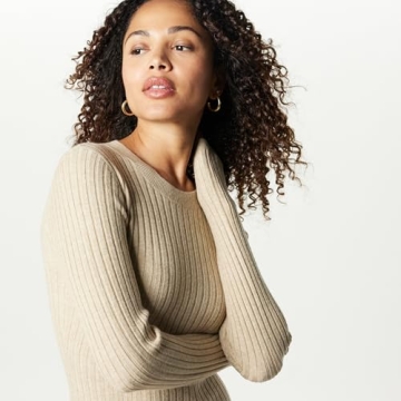 The Drop Women’s Ashlyn Ribbed Maxi Dress in Taupe Heather