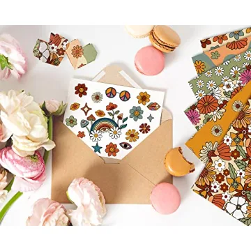 Whaline 12 Designs Retro Floral Pattern Paper for Crafts