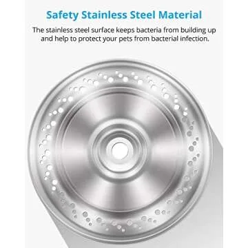 NICREW Cat Water Fountain, Stainless Steel Pet Fountain for Small Dog, Cat Drinking Fountain with 2 Replacement Sponges