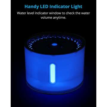 NICREW Cat Water Fountain, Stainless Steel Pet Fountain for Small Dog, Cat Drinking Fountain with 2 Replacement Sponges