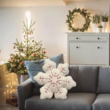 Winter Snowflake Decorative Pillows for Holiday Cheer - 2pcs