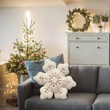 Winter Snowflake Decorative Pillows for Holiday Cheer - 2pcs