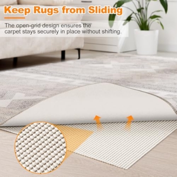 Songrey Non-Slip Rug Pad 5x7 FT for Comfort and Safety