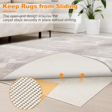Songrey Non-Slip Rug Pad 5x7 FT for Comfort and Safety
