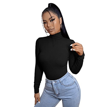 SweatyRocks Women's Comfy Turtleneck Pullover Sweater