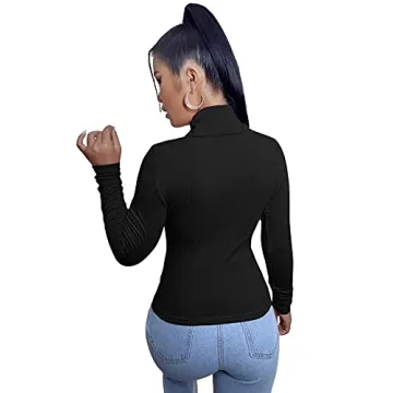 SweatyRocks Women's Comfy Turtleneck Pullover Sweater