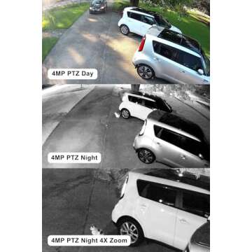 Anpviz 4MP PoE PTZ IP Camera with 4X Optical Zoom, 2560x1440@25fps, H.265+ Dome Security Camera, Perimeter Protection, Built-in Audio, Alarm, 330° Pan 90° Tilt, Card Slot, Guarding Vision(H Series)