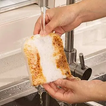 Eco-friendly LUFOFOX Kitchen Sponges 4 Pack Natural Design