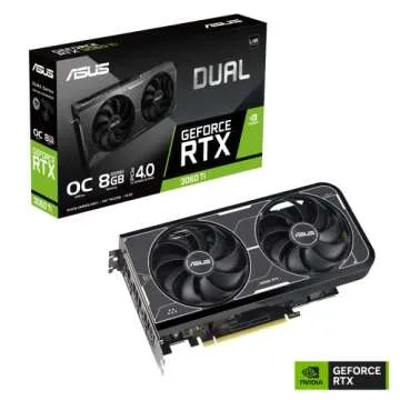 ASUS Dual NVIDIA GeForce RTX 3060 Ti OC Edition Graphics Card (PCIe 4.0, 8GB GDDR6X Memory, HDMI 2.1...