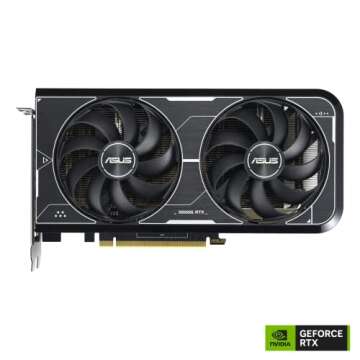 ASUS Dual NVIDIA GeForce RTX 3060 Ti OC Edition Graphics Card (PCIe 4.0, 8GB GDDR6X Memory, HDMI 2.1, DisplayPort 1.4a, 2-Slot Design, Axial-tech Fan Design, 0dB Technology, and More) (Renewed)