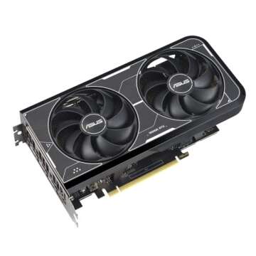ASUS Dual NVIDIA GeForce RTX 3060 Ti OC Edition Graphics Card (PCIe 4.0, 8GB GDDR6X Memory, HDMI 2.1, DisplayPort 1.4a, 2-Slot Design, Axial-tech Fan Design, 0dB Technology, and More) (Renewed)