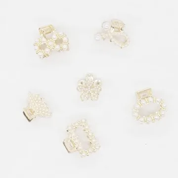 Stylish 6 Piece Mini Hair Claw Clips for Women and Girls