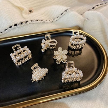 Stylish 6 Piece Mini Hair Claw Clips for Women and Girls