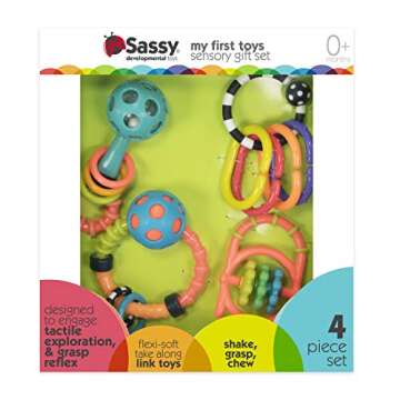 Sassy My First Toys Sensory Toy Gift Set – Engaging Play for Infants
