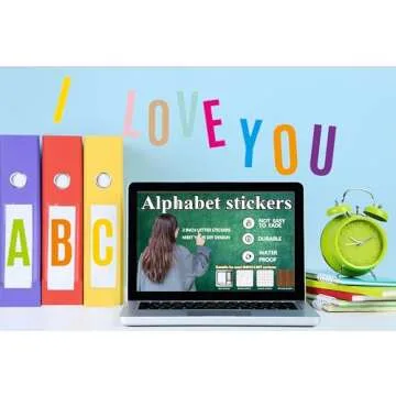 24 Sheets of Self Adhesive 2 Inch Letter Stickers