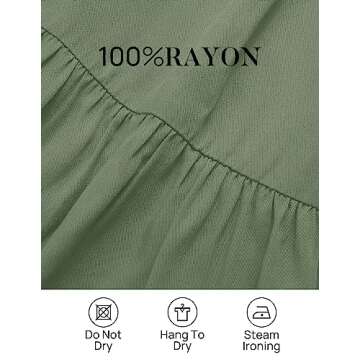 ZESICA Women's 2025 Summer Crossover Halter Neck Sleeveless Plaid Cut Out Backless Flowy A Line Maxi Dress,ArmyGreen,Medium