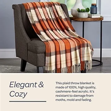 Lavish Home Faux Cashmere Acrylic Throw Blanket