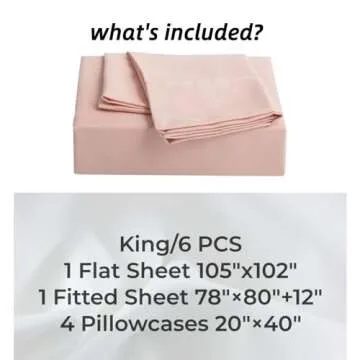 Mohap Bed Sheet Set 4 Pieces Double Brushed Microfiber 1800 - Breathable All Season Luxury Soft Bedding - King Pink