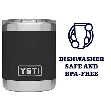 YETI Rambler Lowball 10 Oz Insulated Tumbler Black