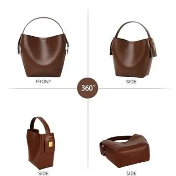 LA FESTIN Leather Bucket Bag - Stylish Crossbody Handbag