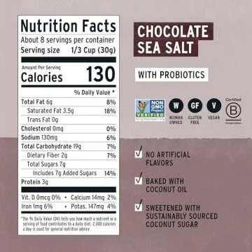 Chocolate Sea Salt Ancient Grain Granola - Gluten-Free 8oz