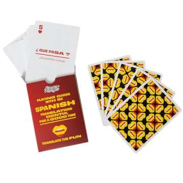 Spanish Lingo Playing Cards | Travel Flashcards | Learn Spanish Vocabulary in A Fun & Easy Way | 52 ...