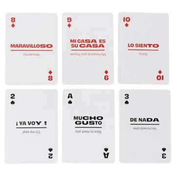 Spanish Lingo Playing Cards - Learn Spanish While Playing