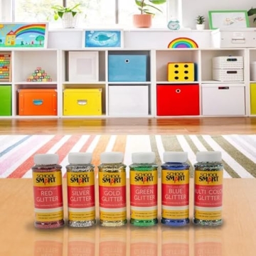 Vibrant School Smart Craft Glitter Pack of 6 - Non-Toxic