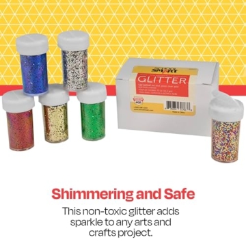 Vibrant School Smart Craft Glitter Pack of 6 - Non-Toxic