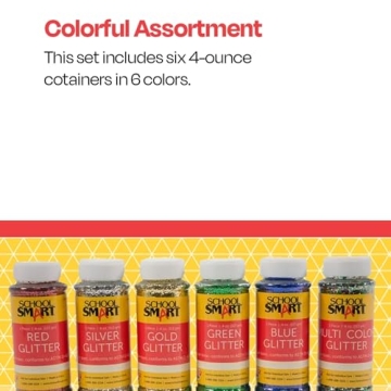 Vibrant School Smart Craft Glitter Pack of 6 - Non-Toxic