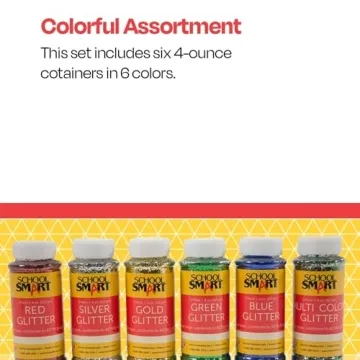 Vibrant School Smart Craft Glitter Pack of 6 - Non-Toxic