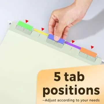 SUNEE Hanging File Folders: 50 Pastel File Organizers