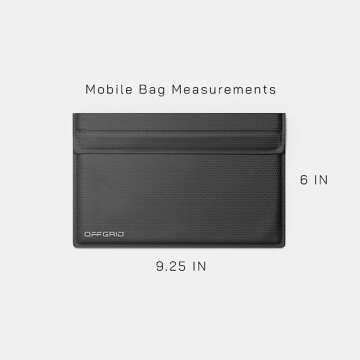 OffGrid Faraday Bags for Phones - Premium EMP Proof Faraday Bags - Device Shielding Data Security for Signal Blocking, Anti-Tracking, Anti-Spying Protection- Black