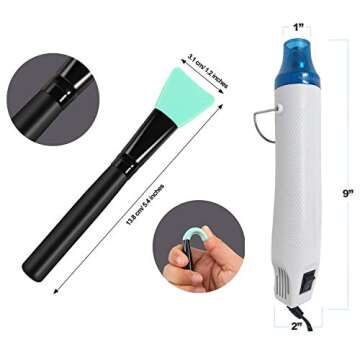 5PCS Bubble Buster Tool for Making Epoxy Glitter Tumblers, Protable Heat Gun for DIY Acrylic Resin C...