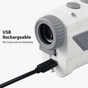 Gogogo Sport Vpro Golf Rangefinder 900 Yards Slope Laser Range Finder with Pinsensor & Flag-Lock, 6X Magnification, Pulse Tech (900 Yard with Slope Switch & Inside magnet)